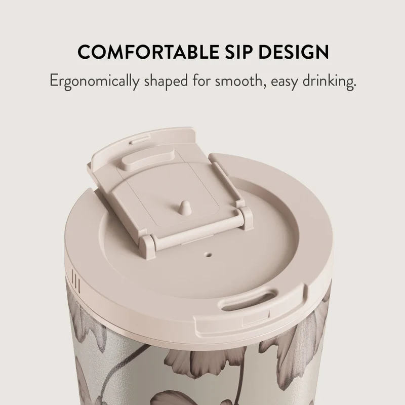 Burga  Burga Barely Yours 700ml Travel Mug Flap & Straw Set Lid Combo – BPA-Free Stainless Steel, Triple-Layer Insulated, Leak-Resistant, Premium Printed Design – Hot & Cold Drinks  | Best Price UAE
